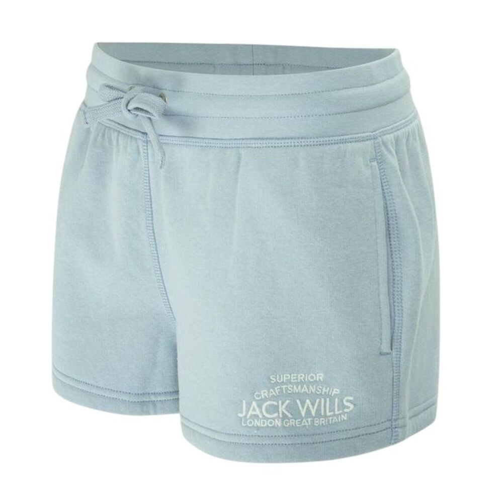 Jack Wills Womens/Ladies Logo Sweat Shorts / Soft Blue